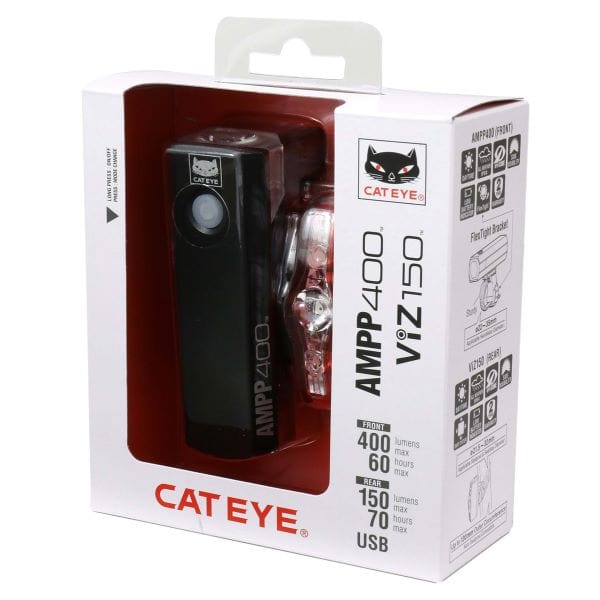Cycle Tribe Cateye AMPP 400/ VIZ 150 Light Set