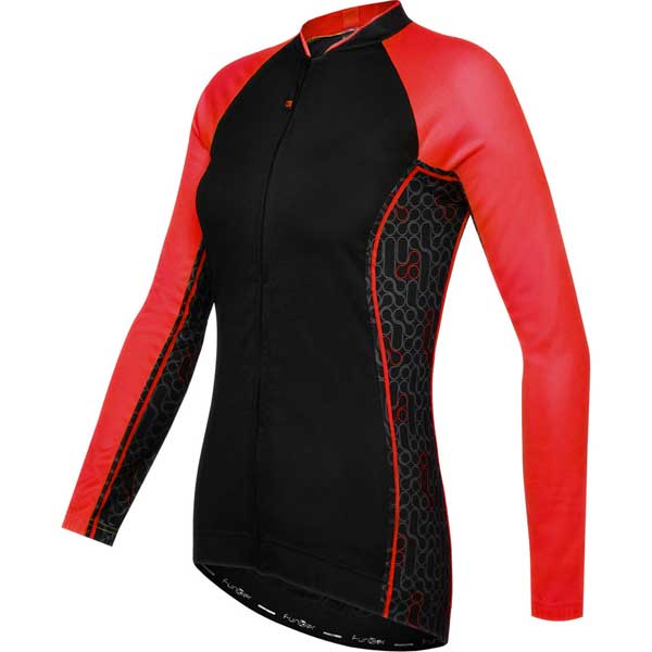 Cycle Tribe Product Sizes Black-Red / L Funkier Atheni Ladies Long Sleeve Jersey