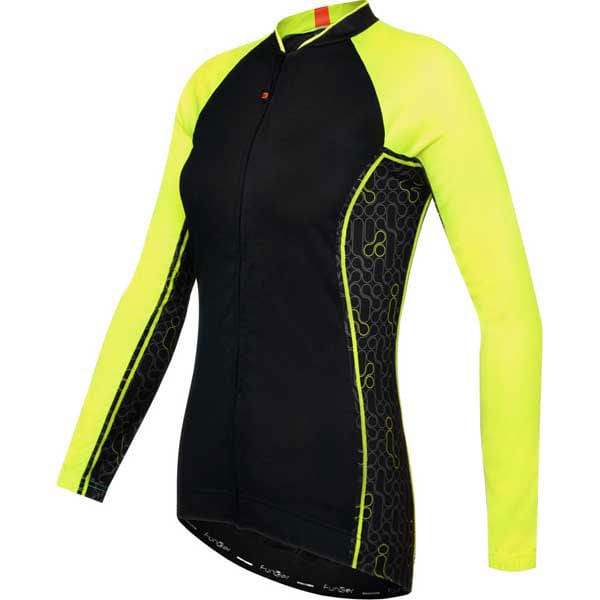 Cycle Tribe Product Sizes Black-Yellow / L Funkier Atheni Ladies Long Sleeve Jersey