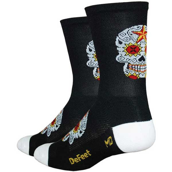 Cycle Tribe Product Sizes Defeet Aireator Tall Sugarskull Socks
