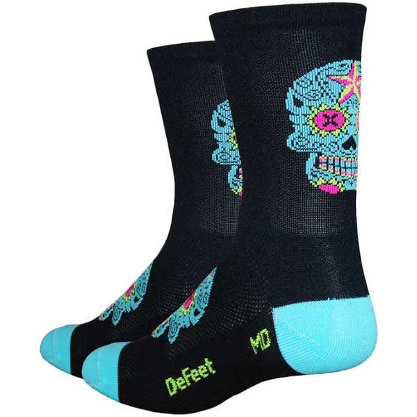 Cycle Tribe Product Sizes Defeet Aireator Tall Sugarskull Socks