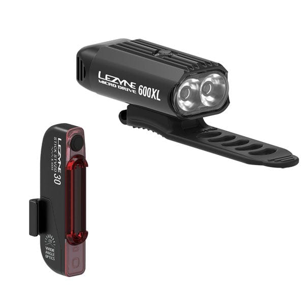 Cycle Tribe Lezyne Micro Drive 600XL/Stick Drive LED Light Set Black