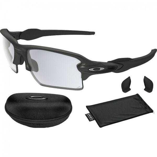 Cycle Tribe Oakley Flak 2.0 XL Glasses - Photocromic Steel/Clear Black Iridium Photocromic Activated - OO9188-16