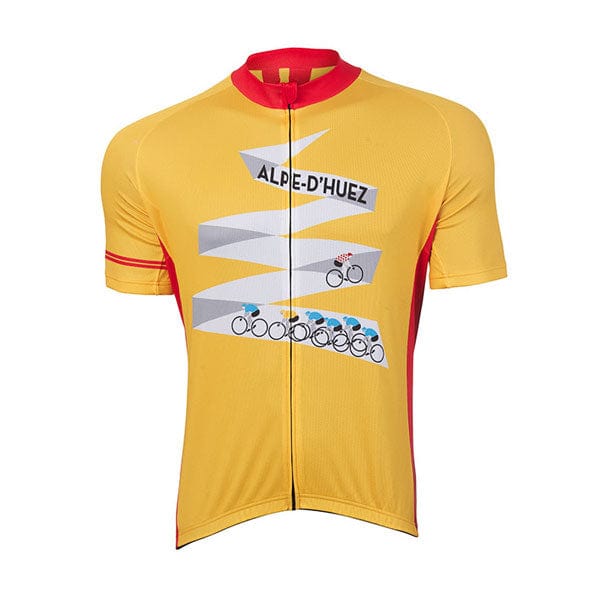 Cycle Tribe Product Sizes Yellow / 2XL Ride Alpe D'Huez Short Sleeve Jersey